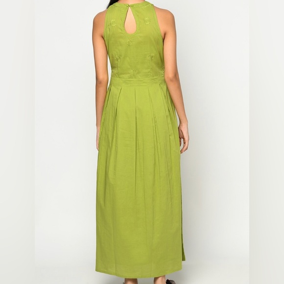 Indian Anarkali Kurta Maxi Dress - Green with Embroidery Details - Size L - Picture 2 of 13